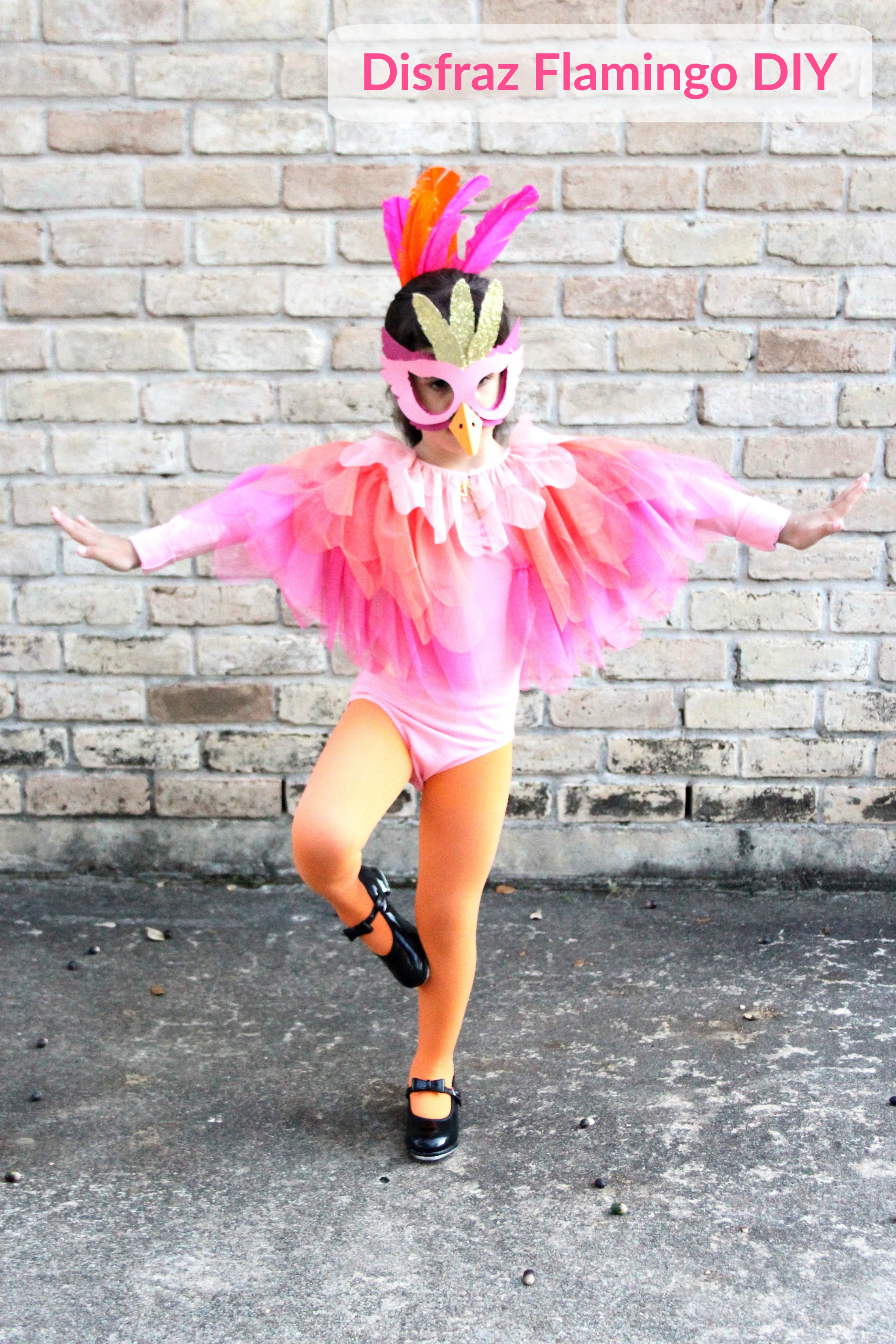 Disfraz Flamingo niña | criandoando.com