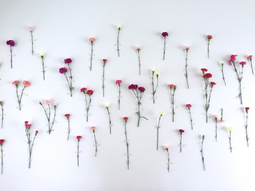 Pared de flores - criandoando.com